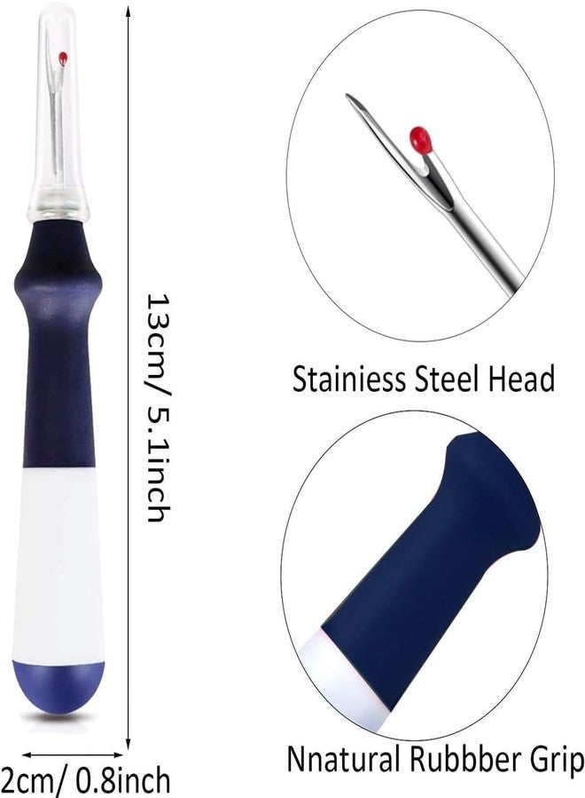Jasol 2 Pieces Seam Ripper Ergonomic Grip, Colorful Large Thread Remover for Sewing Crafting Removing Embroidery Hems and Seams, Multicolor - Image 3